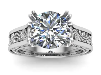 Solitaire Ring A31 3D print model