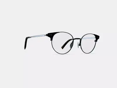 Patel Eyeglasses in Brushed Ink 3D model