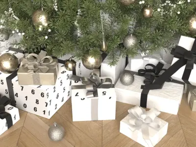 Christmas tree 13 high poly 3D model