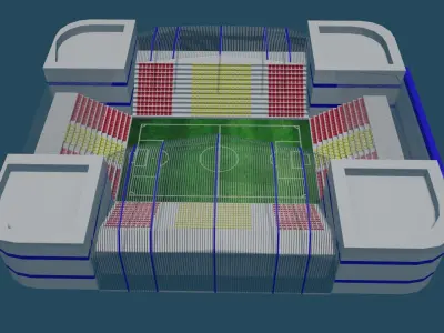Football stadium 3D model get