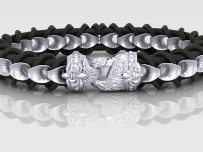 Bracelet with patterns 3D print model