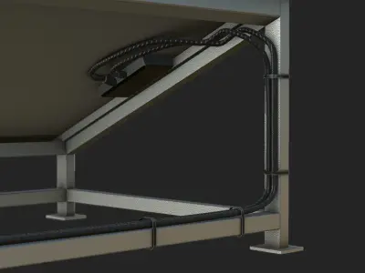 Solar panel with base Low-poly 3D model