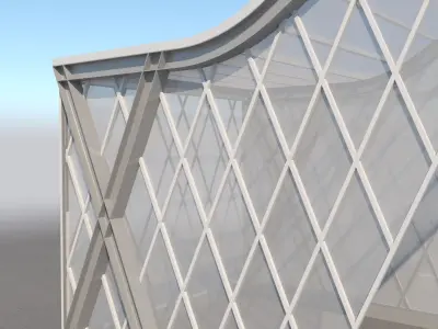 Carport Design With Steel Construction 4 3D model