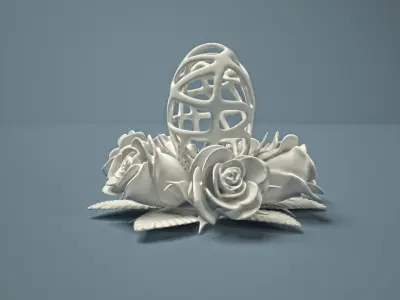 Heart and Roses for 3d printing 3D print model