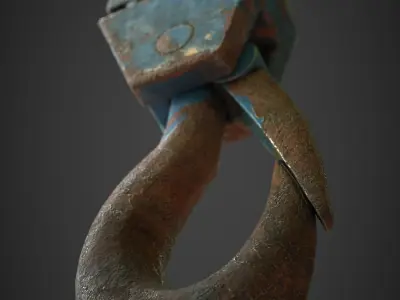 Construction Crane Low-poly 3D model