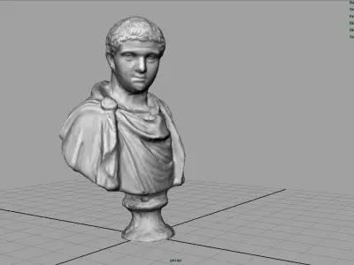 ROMAN BUST Low-poly 3D model
