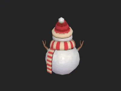 SnowMan 3D Model 001 Low-poly 3D model