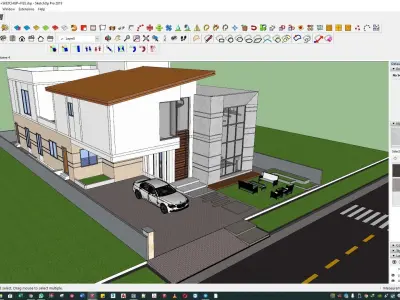 LUXURY HOUSE SKETCHUP M0DEL  3D model