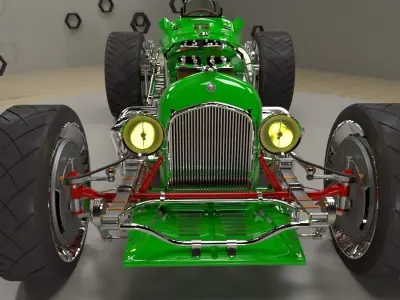 Alfa Romeo P3 Hot Rod 3D model