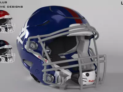 NEW YORK GIANTS Helmet Football NFC EAST PBR updated 2025 3D model