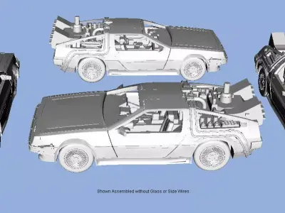 HO Scale or larger Back to the Future 3D Print Model 1-87 3D print model