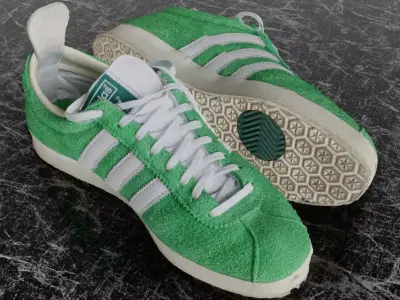 ADIDAS 3D SHOES - GAZELLE SERIES - SUEDE - GREEN Low-poly 3D model