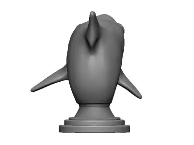 shark head bust 3D print model