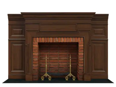 Classic fireplace 03 3D model