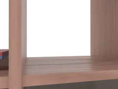 Bookshelf with Drawers and Decorations 3D model