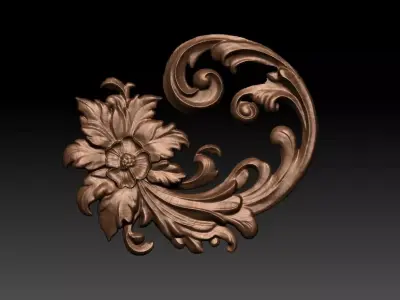flower wood 3D model
