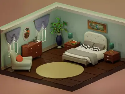 Sweet Bedroom 3D model
