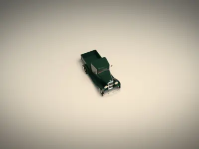 Low Poly Vintage Pickup 04 Low-poly 3D model