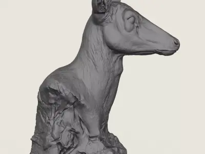 Wild Deer Bust Sculpture 3D print model