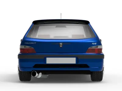 PEUGEOT 106 GTI 1997 - IN INTERIOR FULL 3D  3D model