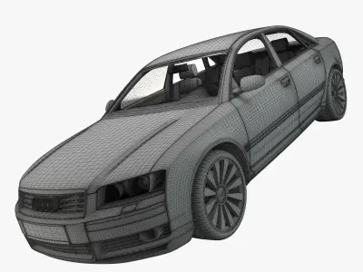  Audi A8 2002 Quattro 3D model