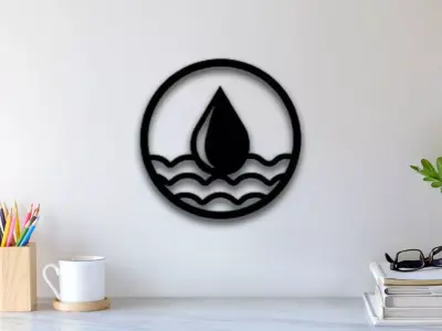 Four Element Water Wall Art 3D print model