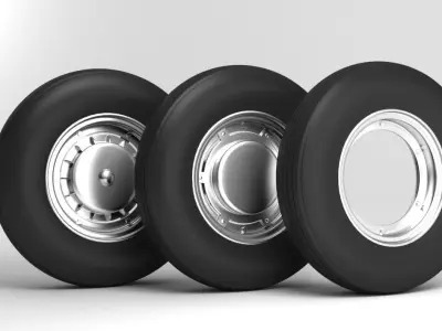 Scooter Wheel Tire  Rim 3d Model  3D model