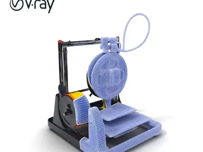 D Printer Model Pack with Various Detail Levels and PBR Textures Low-poly 3D model