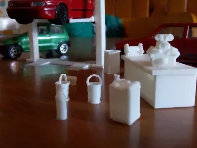KIT 1 TALLER GARAGE MECANICO MECANIC 3D print model