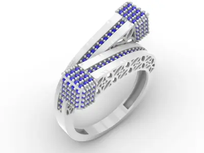 Jewelry Diamond Ring Model RG15 Free 3D print model