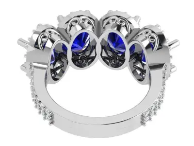 Oval Halo Ring 4355 3D print model purchase