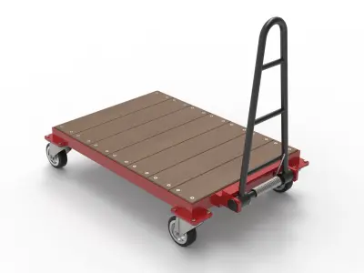 EQUIPMENT TROLLEY Low-poly 3D model