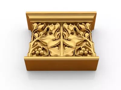 Decorative Bracket carved classic cnc 3d printing 06 3D print model