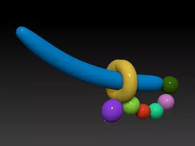 SWORD balloon Low-poly 3D model