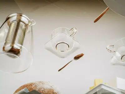 Glass Tables rr 3D model