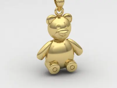 Teddy pendant 03  3D print model