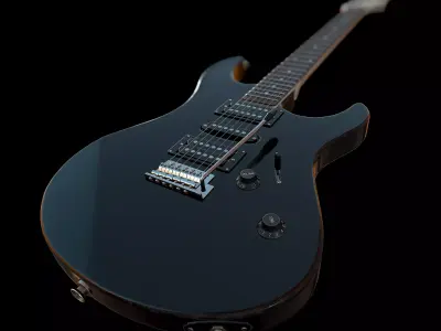 Electric Guitar YAMAHA ERG121U Low-poly 3D model