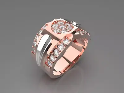 flower jewelry woman ring fr0060 3D print model