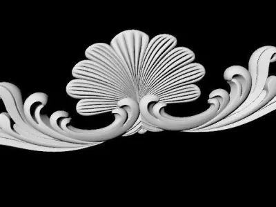 Central decor ornament for furniture 3D model 798