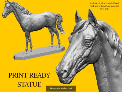 Horse 3D printable model 3D Model Collection