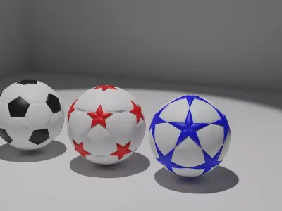 Footballs 3D MODEL soccer balls 3D model