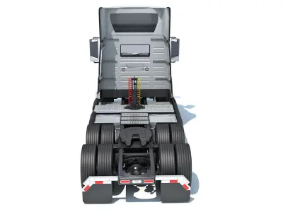 2025 Electric Semi Truck 3D model