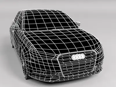 AUDI A3 2013 LOWPOLY Low-poly 3D model