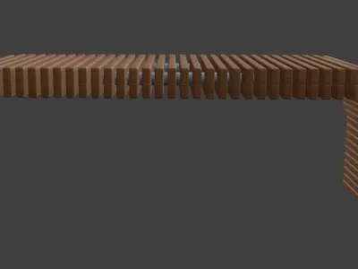 Wooden table 3D model shop