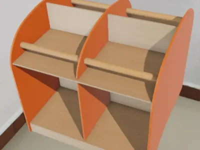AlbumTrayMaxivision Orange Low-poly 3D model