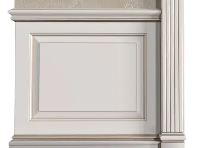 Classic Door Portal Doorway Opening  Decorative Wall Panels 3D model