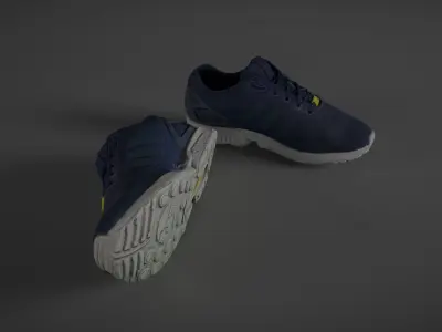 Sneakers pair of running shoes Low-poly 3D model