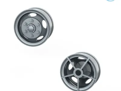 Truck Tire Mold With Wheel 3D print model