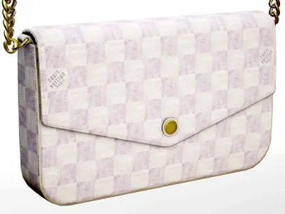 Woman Handbag Louis Vuitton Low-poly 3D model