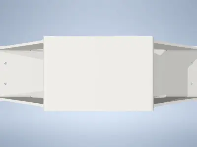 Wooden beam console - double Low-poly 3D model